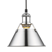 Golden 3306-S CH-CH - Yep by Golden Lighting Orwell 1-light 8in Pendant in Chrome